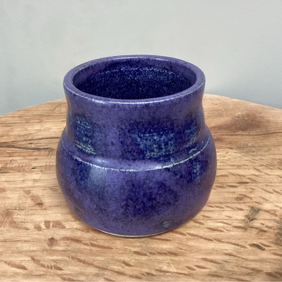 🔵 Beautiful Handmade Ceramic Piece in Deep Blue Colors by “LR” - Many Uses - Picture 1 of 11